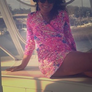 Lilly Pulitzer Romper Wrap Hot Pink